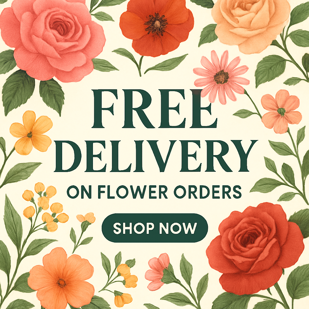 Free delivery on flower orders